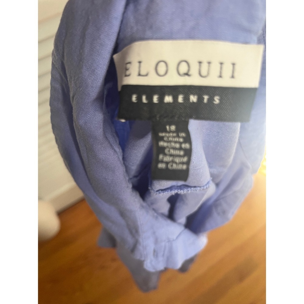 Eloquii Elements Button Down Shirt Relaxed Fit Pe… - image 3